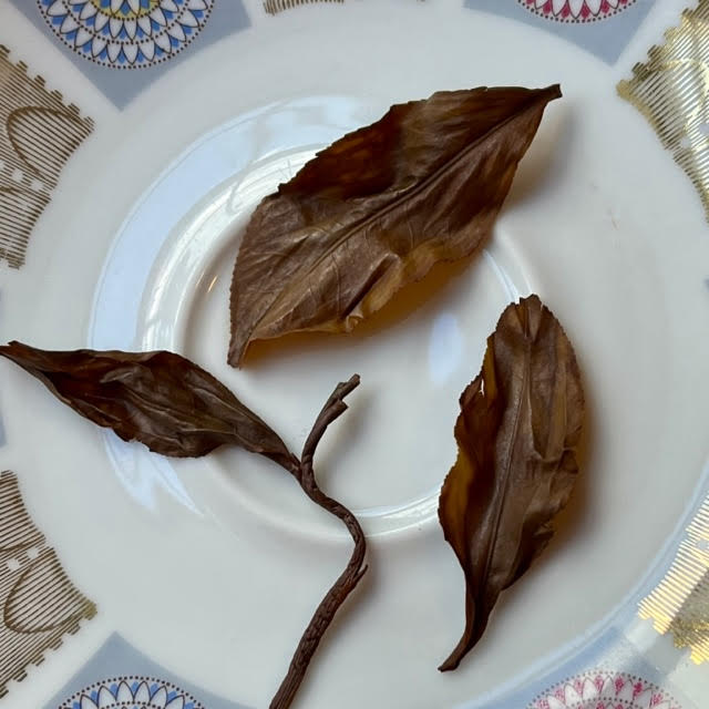 Ruby Red tea leaves from Teawala after being infused