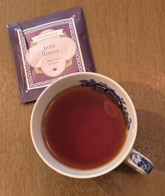 "Jade Rouge" purple, individually wrapped tea bag from Té  Company.