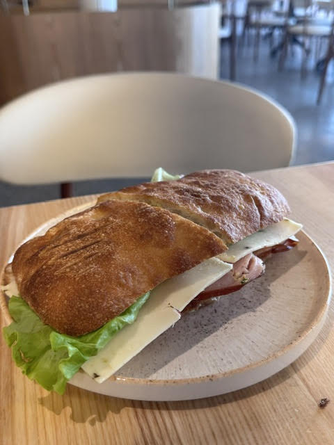 Turkey sandwich at Safwa Coffee & Teahouse